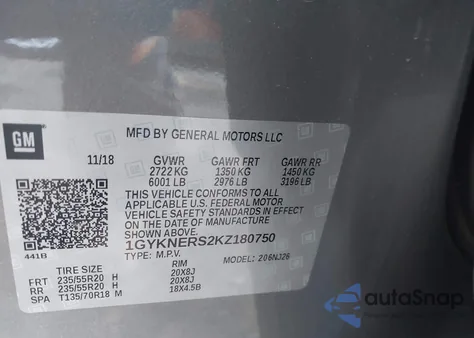 2019 Cadillac Xt5 Premium Luxury from USA, damaged, VIN 1GYKNERS2KZ180750